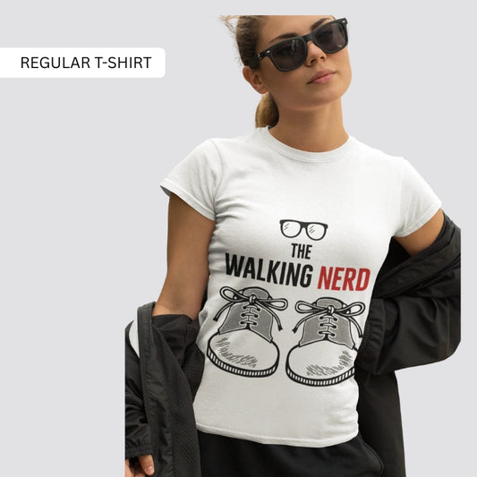 The Walking Nerd: Geek Chic with Brains & Bytes Regular T-Shirt