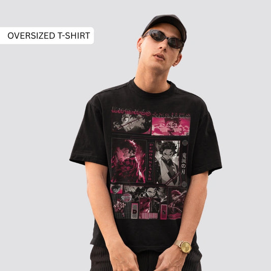 Streetwear Fusion: Anime Graphic Oversized Aesthetic T-Shirt