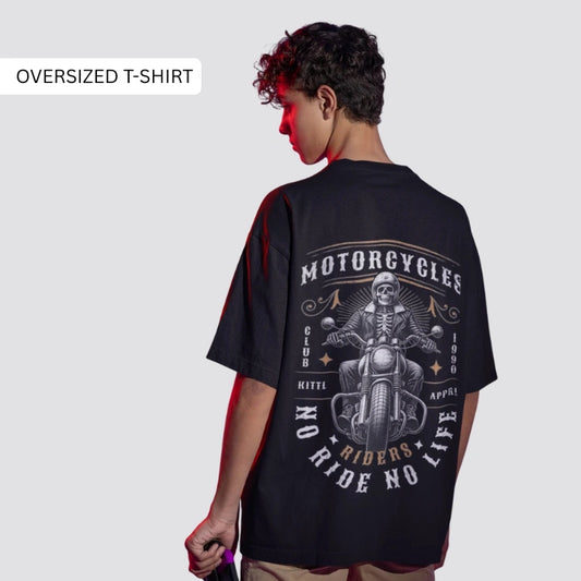 Urban Attitude: Skull Graphic Oversized T- Shirt