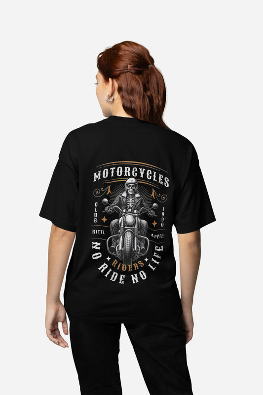 Urban Attitude: Skull Graphic Oversized T- Shirt