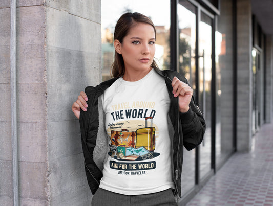 Travel the World Graphic T-Shirt – Adventure-Inspired Casual Wear