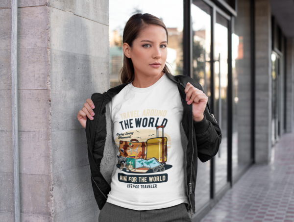 Travel the World Graphic T-Shirt – Adventure-Inspired Casual Wear - Image 3