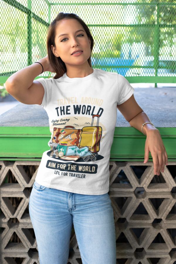 Travel the World Graphic T-Shirt – Adventure-Inspired Casual Wear - Image 2