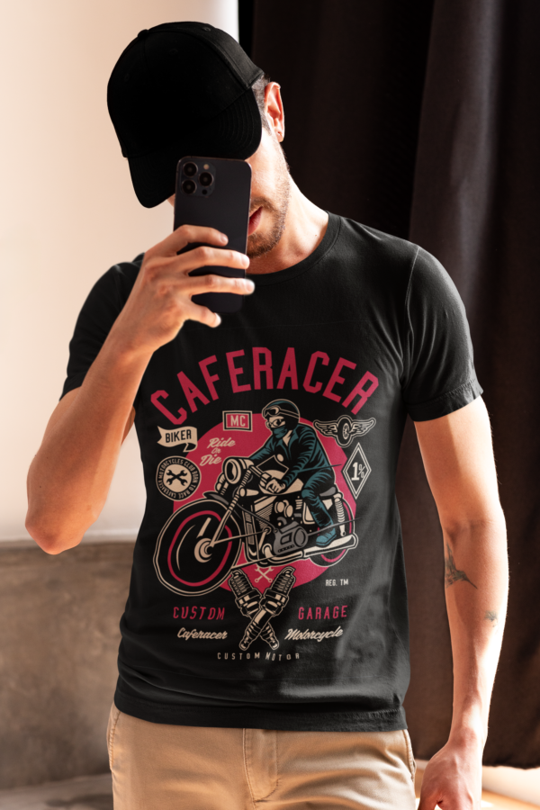 Classic Cafe Racer Motorcycle T-Shirt – Ride in Comfort