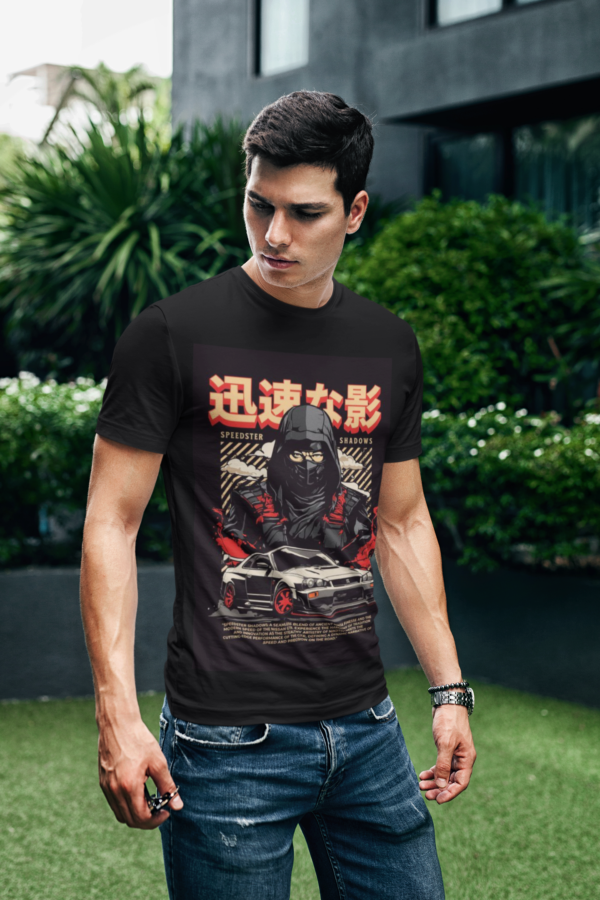 Speedster Shadows: Elite Street Ninja T Shirt - Image 3